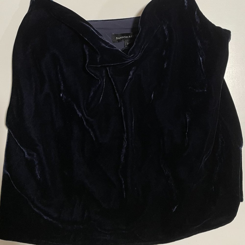 NWT Banana Republic Navy Velvet Tank Top